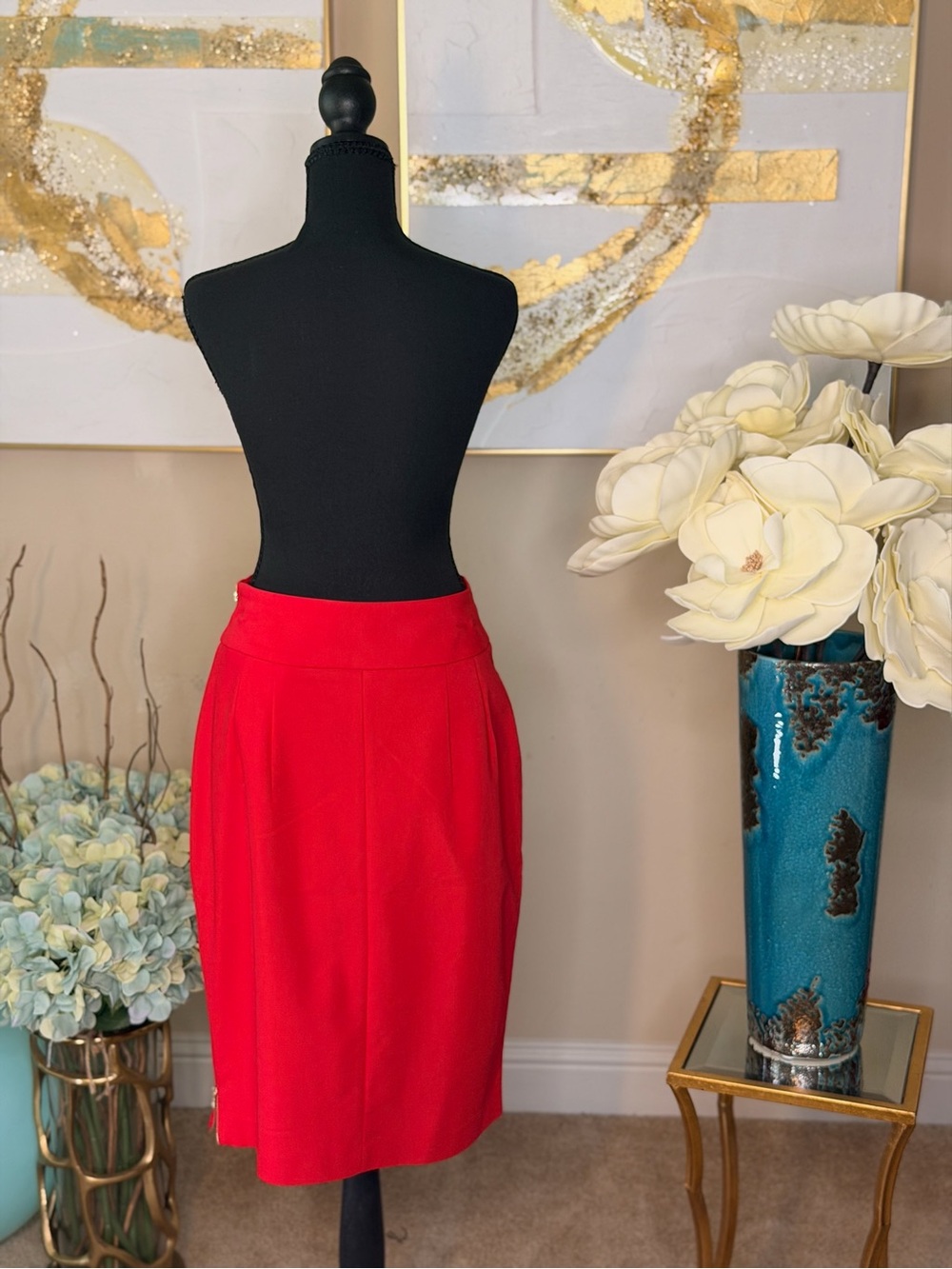 Express Classic Red Pencil Skirt - Women's